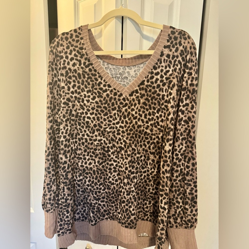 Torrid Super Soft Knit Sweater V-Neck Size 2